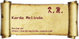 Karda Melinda névjegykártya